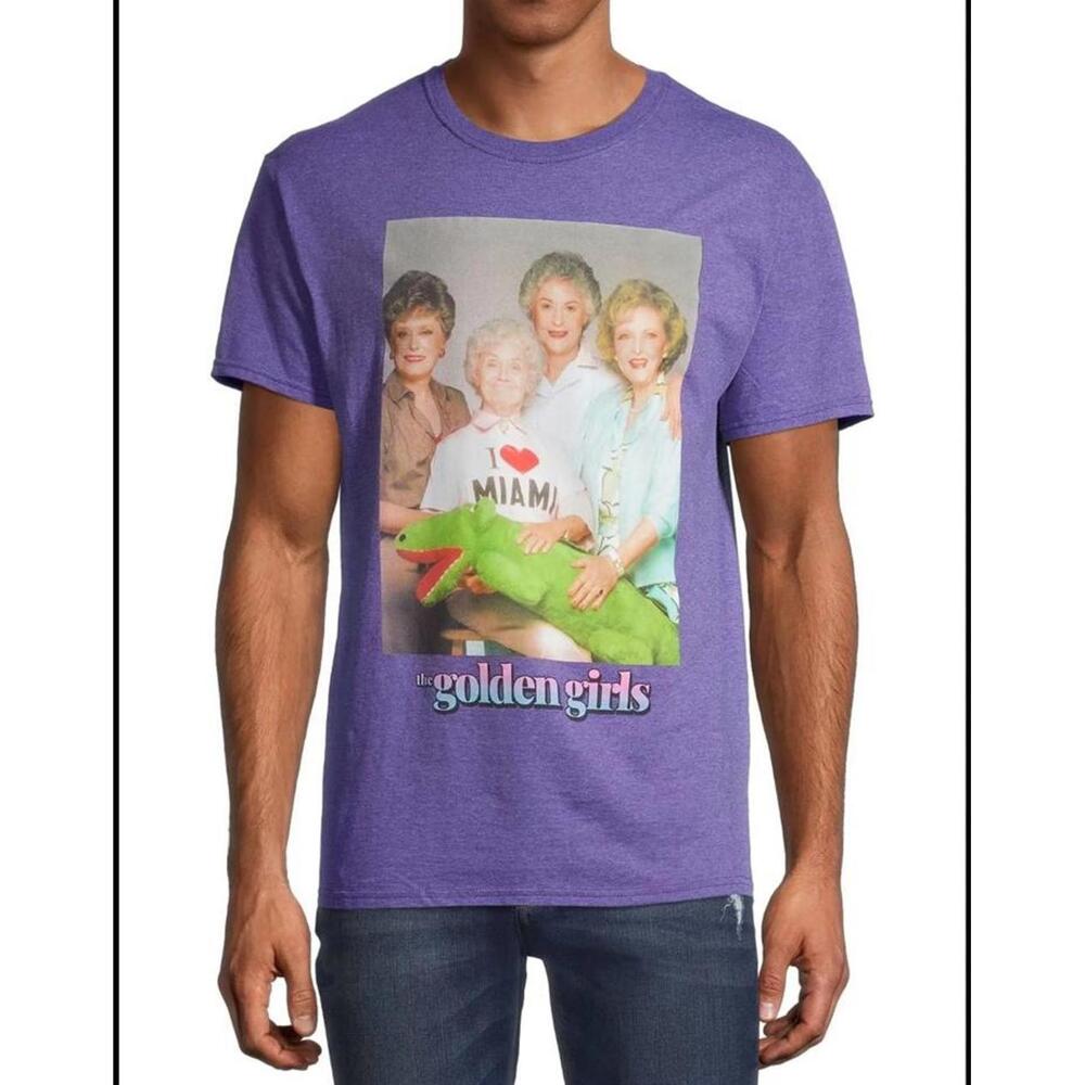 Golden Girls Graphic Men's T-Shirt Purple Medium
